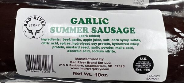 Bad River Beef Summer Sausages (Asst flavors) - Image 3